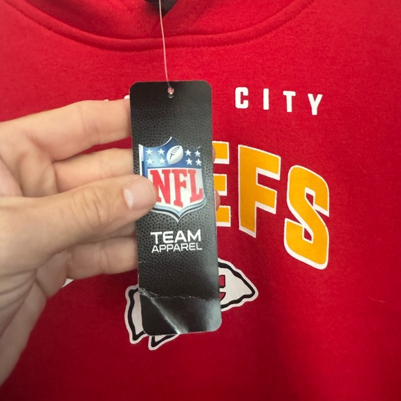 Kansas City Chiefs Red Youth NFL Team Apparel Hoodie Sweatshirt NWT - Picture 6 of 8